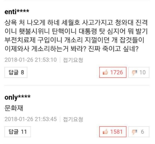 네티즌 순공감순 댓글 [네이버 화면 캡쳐]