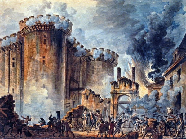 장 피에르 우엘, 〈바스티유의 습격〉, 1789년.