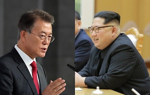 문재인 대통령과 북한 김정은 조선노동당 위원장.(사진=연합뉴스)