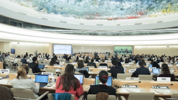 스위스 제네바에서 제 37차 유엔인권이사회(UNHRC) 총회가 열리고 있다(유엔).