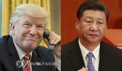 도널드 트럼프 미국 대통령(왼쪽)과 시진핑 중국 국가주석(오른쪽)이 미국 현지시간 8일 오전(한국시간으로 9일 새벽) 전화 통화를 가졌다.(사진=연합뉴스)