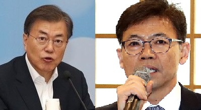 사진 왼쪽부터 문재인 대통령, 홍장표 청와대 경제수석.(연합뉴스 제공)