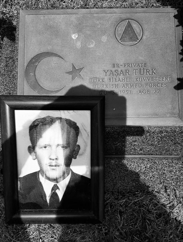 UN참전 터키 병사의 묘비. 사망 당시 22세.