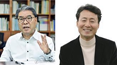 6.13 지방선거 경기도교육감 선거에 출마한 (왼쪽부터) 이재정·임해규 후보
