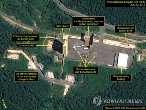 미국 38노스 "북한, 동창리 '서해위성발사장' 해체 착수"(연합뉴스)
