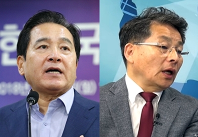 (왼쪽부터) 자유한국당 심재철 의원과 차명진 전 의원.(사진=연합뉴스, PenN)