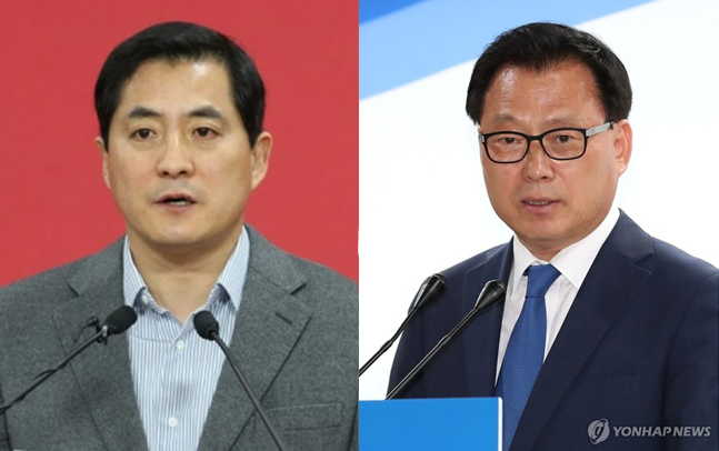 (왼쪽) 박대출 자유한국당 의원 (오른쪽) 박광온 더불어민주당 의원
