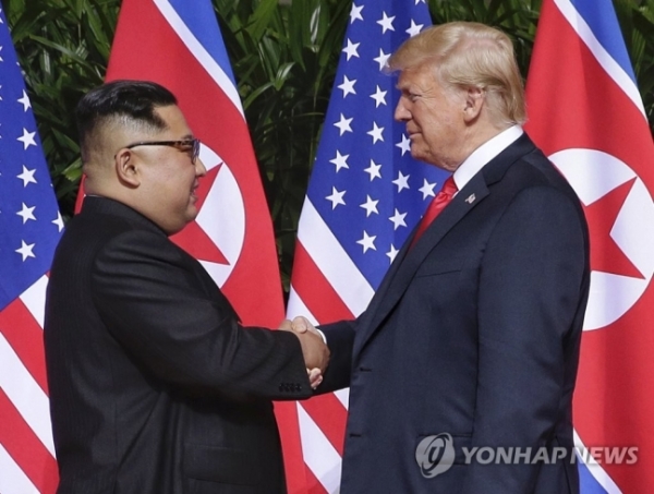 도널드 트럼프 미국 대통령(右), 북한 김정은(左). (사진=연합뉴스)