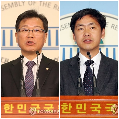 이양수 자유한국당 원내대변인(左)과 이종철 바른미래당 대변인. (사진=연합뉴스)