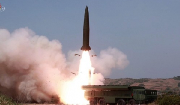 북한이 지난 4일 발사한 '북한판 이스칸데르' 미사일로 추정되는 전술유도무기. (사진=연합뉴스)