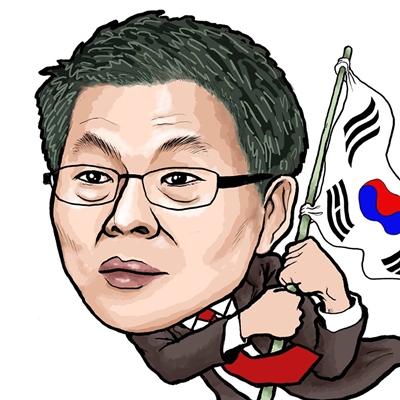 차명진 자유한국당 전 의원이 자신의 모습을 직접 묘사한 캐리커처