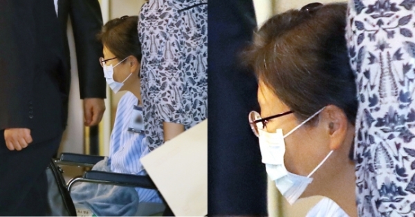 박근혜 전 대통령이 지난 16일 어깨 수술을 받기 위해 서울성모병원으로 들어서고 있다. (사진=연합뉴스)