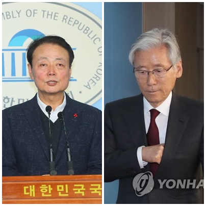 2일 총선 불출마를 선언한 한선교 자유한국당 의원(左)과 여상규 의원. (사진=연합뉴스)