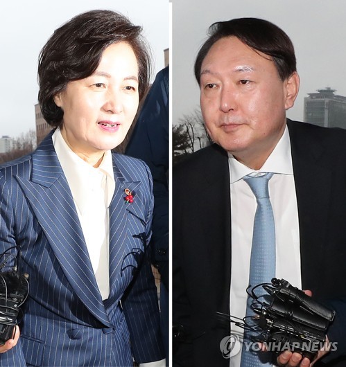 추미애 법무부 장관(왼쪽 사진)과 윤석열 검찰 총장./연합뉴스