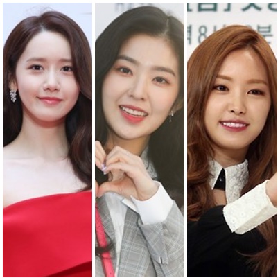 걸그룹 소녀시대 윤아(왼쪽부터), 레드벨벳 아이린, 에이핑크 손나은. (사진=연합뉴스)