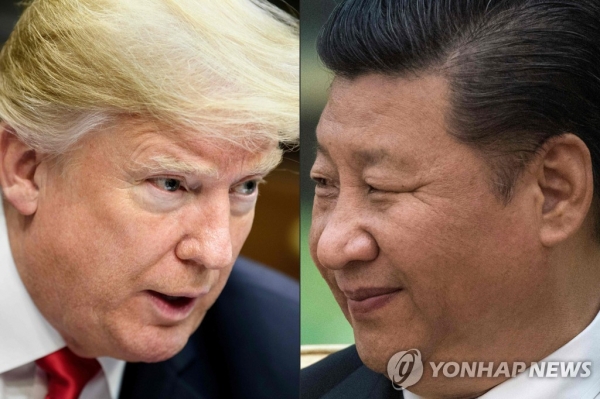 도널드 트럼프 대통령(왼쪽)과 시진핑 중국 국가주석