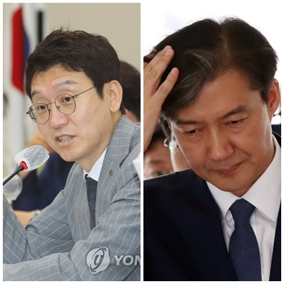 김웅 미래통합당 의원(左), 조국 전 법무부 장관. (사진=연합뉴스)