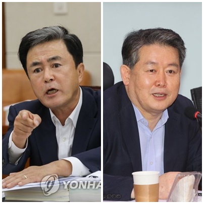 김태흠 미래통합당 의원(左), 김경협 더불어민주당 의원. (사진=연합뉴스)
