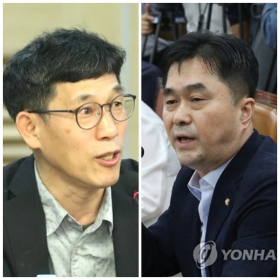 진중권 전 동양대 교수(左), 김종민 더불어민주당 의원. (사진=연합뉴스)