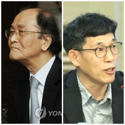 조정래 작가(左), 진중권 전 동양대 교수. (사진=연합뉴스)