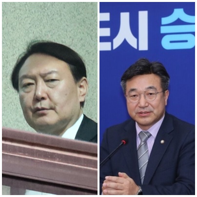 윤석열 검찰총장(左), 윤호중 법제사법위원장. (사진=연합뉴스)