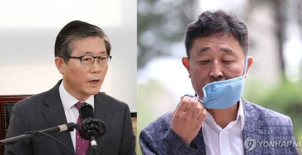 변창흠 국토교통부 장관 후보자(왼쪽)와 허인회 녹색드림협동조합 전 이사장(오른쪽)(사진=연합뉴스)