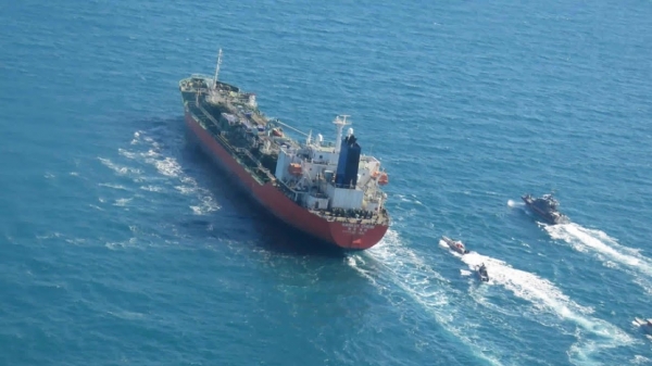 지난 4일 이란 혁명수비대에 나포된 한국 국적 선박 '한국케미'.(사진=연합뉴스)