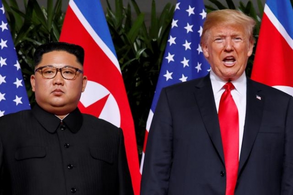 2019년 2월 베트남 하노이에서 두 번째 회담을 연 도널드 트럼프 당시 미국 대통령(오른쪽)과 북한 김정은(왼쪽).(사진=로이터)