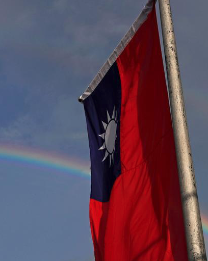 중화민국(대만)의 국기.(사진=로이터)