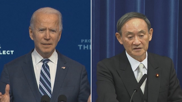 조 바이든 미국 대통령(왼쪽)과 스가 요시히데 일본 총리(오른쪽).(사진=연합뉴스)