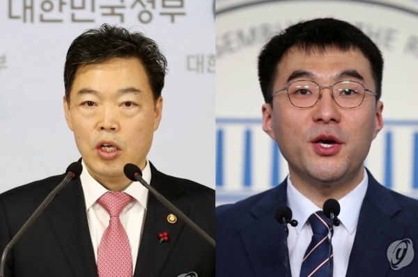 김오수 검찰총장 후보자와 더불어민주당의 김남국 의원.(사진=연합뉴스)