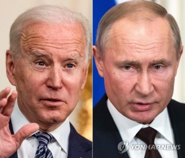 조 바이든 미국 대통령(왼쪽)과 블라디미르 푸틴 러시아 대통령(오른쪽).(사진=연합뉴스)
