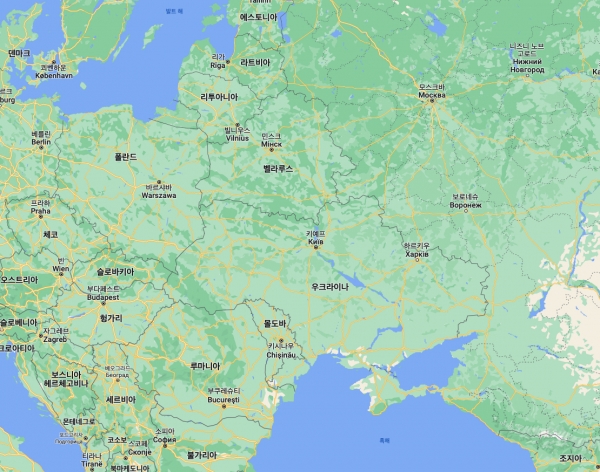 우크라이나 지도.(지도=구글맵)