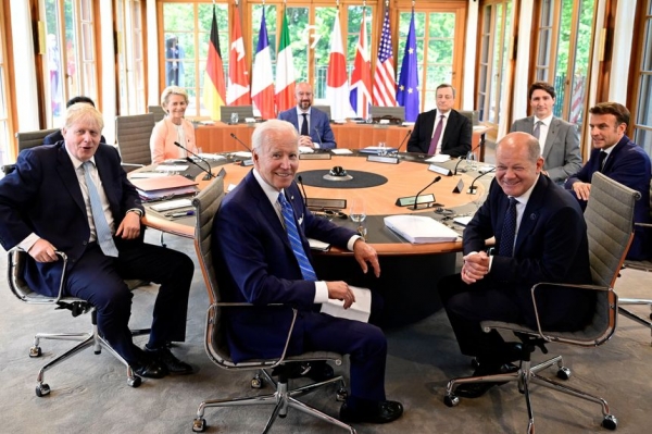 26일 바이든 미 대통령을 비롯한 G7 수장들이 독일에서 회담을 가졌다. [월스트리트저널]