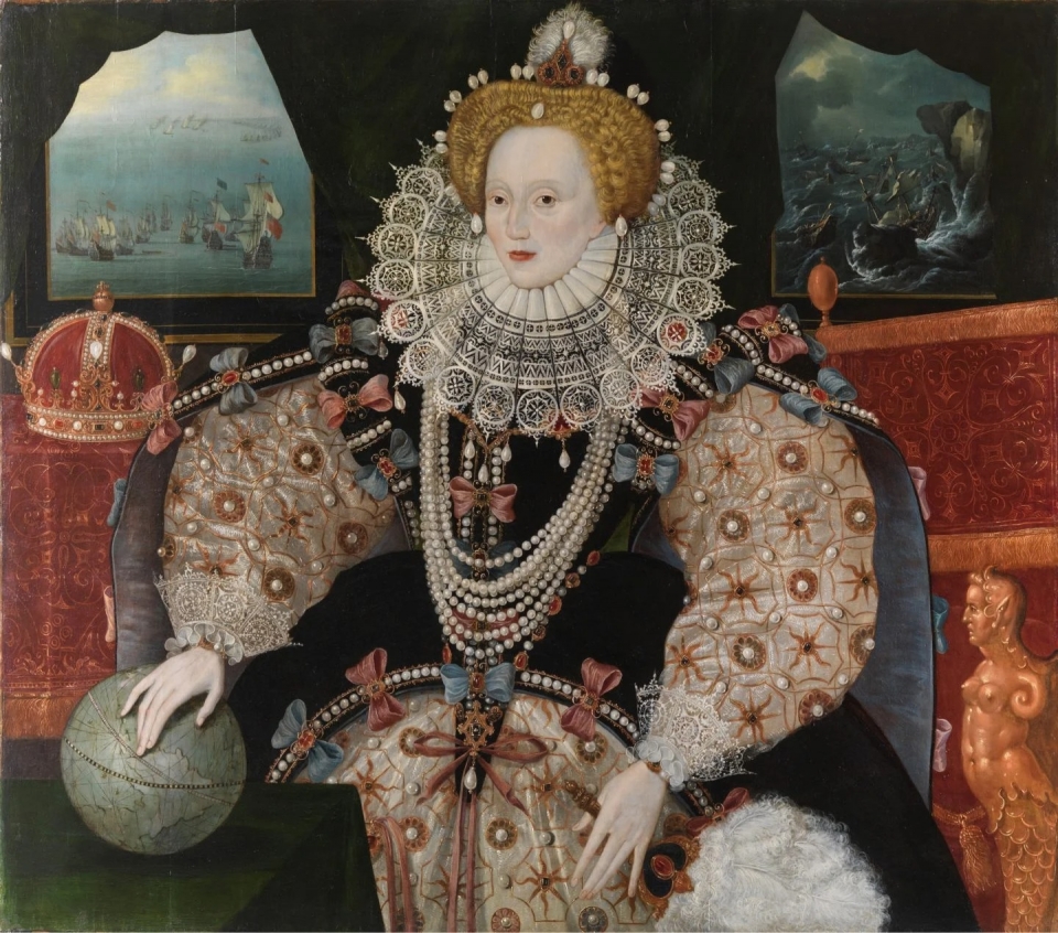 엘리자베스 1세의 초상화. 그녀는 영국 여왕 하면 첫 순위에 꼽힐 정도로 유명한데, 이는 유럽의 변방이자 별 볼일 없던 잉글랜드를 강대국으로 성장할 수 있게 기반을 다진 여왕이었기 때문이란 평가다. [사진=월드 히스토리 인사이클로피디아]