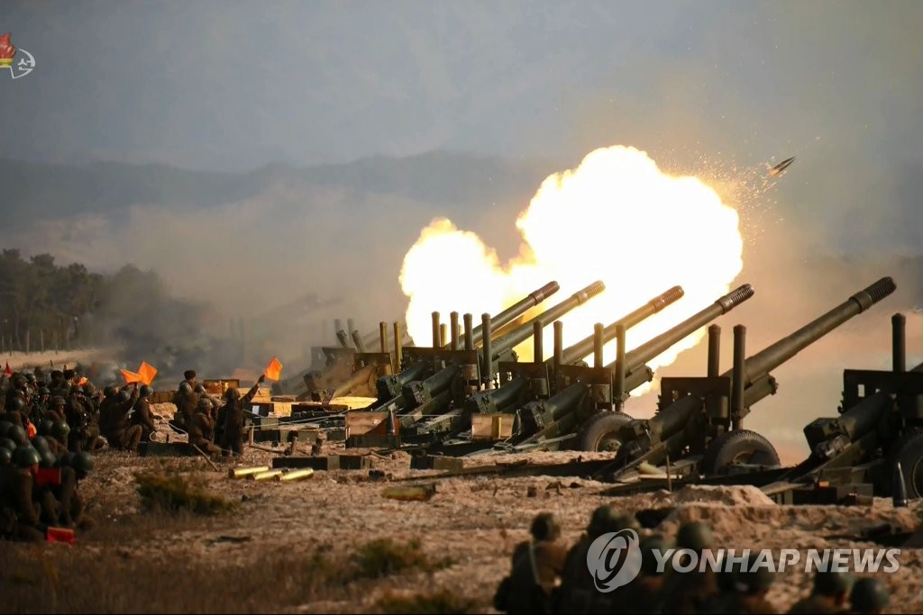 북한, 오후에 또 동·서해 포격으로 9·19 위반…軍 조치중.2022.10.14.(사진=연합뉴스)