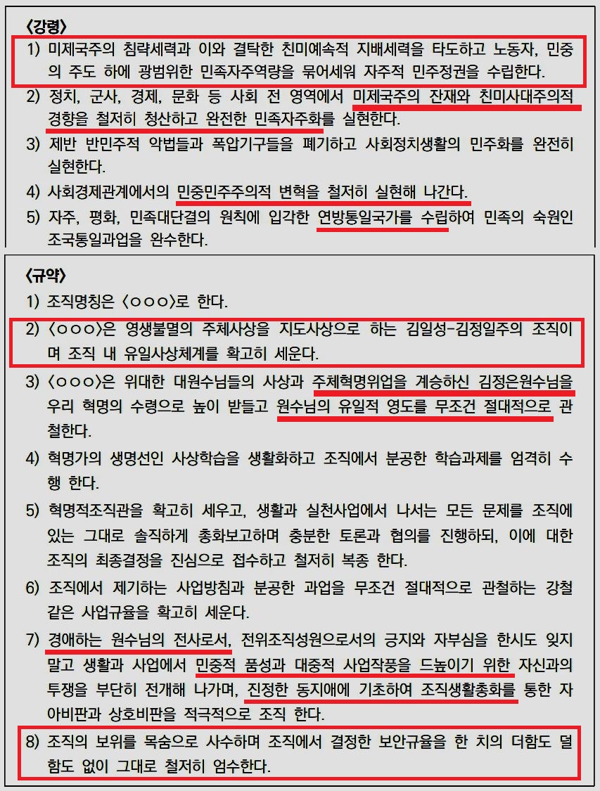 유동열 자유민주연구원장이 이날 밝힌 창원간첩단 사건 관련 도식도. 2023.06.07(사진편집=조주형 기자)