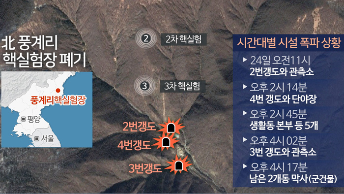 북한 함경북도 풍계리 핵실험장.(사진=연합뉴스)