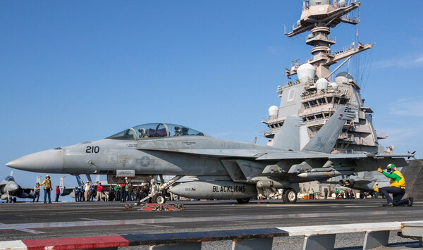 동지중해에 급파된 미국 항공모함 제럴드 포드. [AFP 연합뉴스]