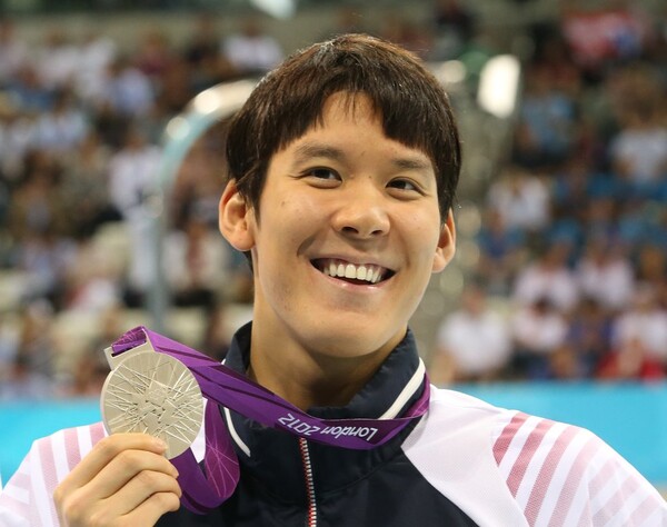 2012년 런던 올림픽 남자 자유형 200ｍ에서 우승한 박태환. [연합뉴스]