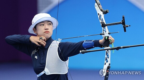 지난 2020년 도쿄 올림픽에서 3관왕을 한 양궁 선수 안산. [사진=연합뉴스]
